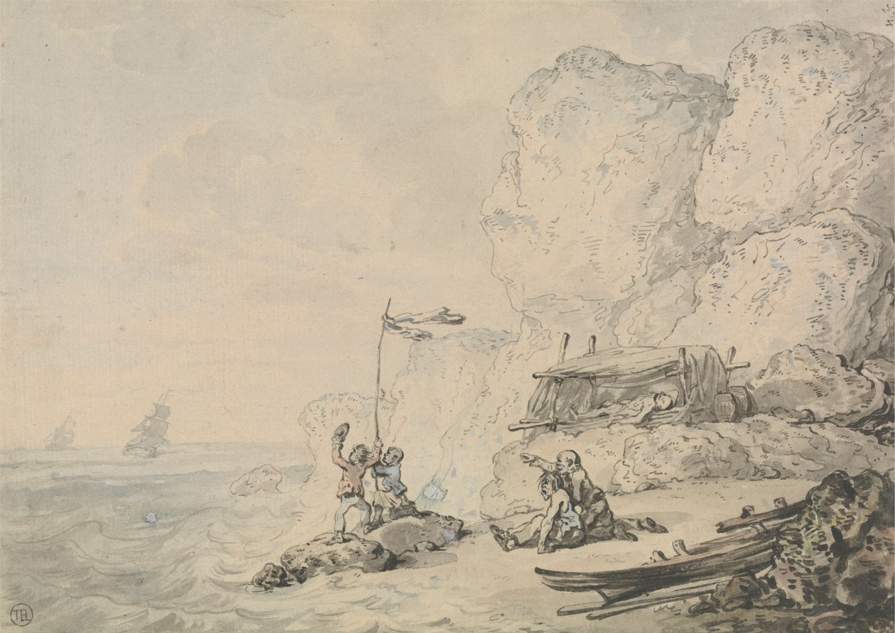 Náufragos de Thomas Rowlandson