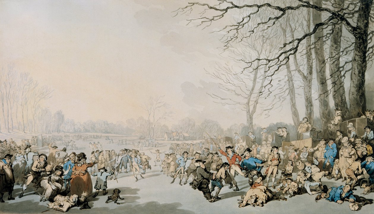 Patinadores en el Serpentine de Thomas Rowlandson