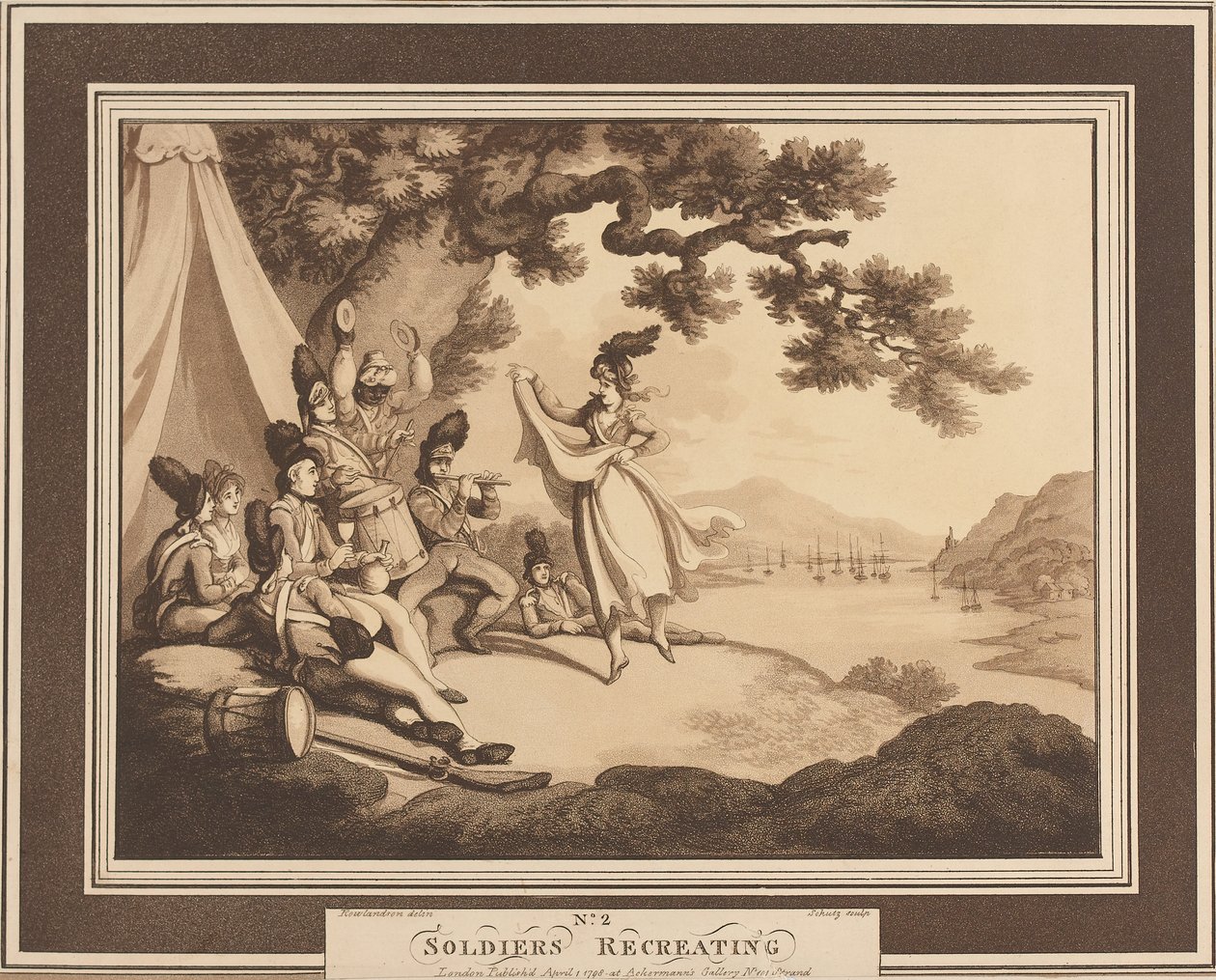¿Soldados recreándose?, c.1798 de Thomas Rowlandson