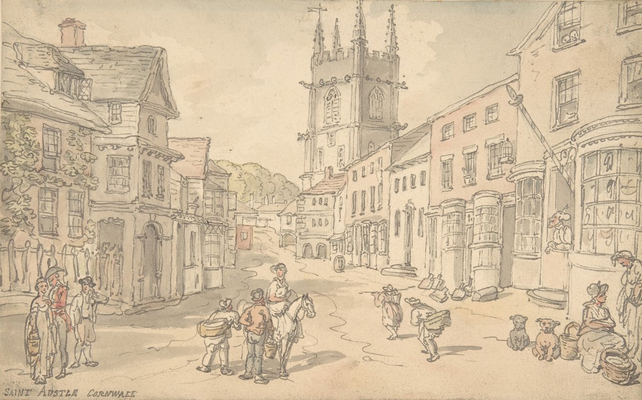 St. Austle, Cornualles, 1780-1827 de Thomas Rowlandson