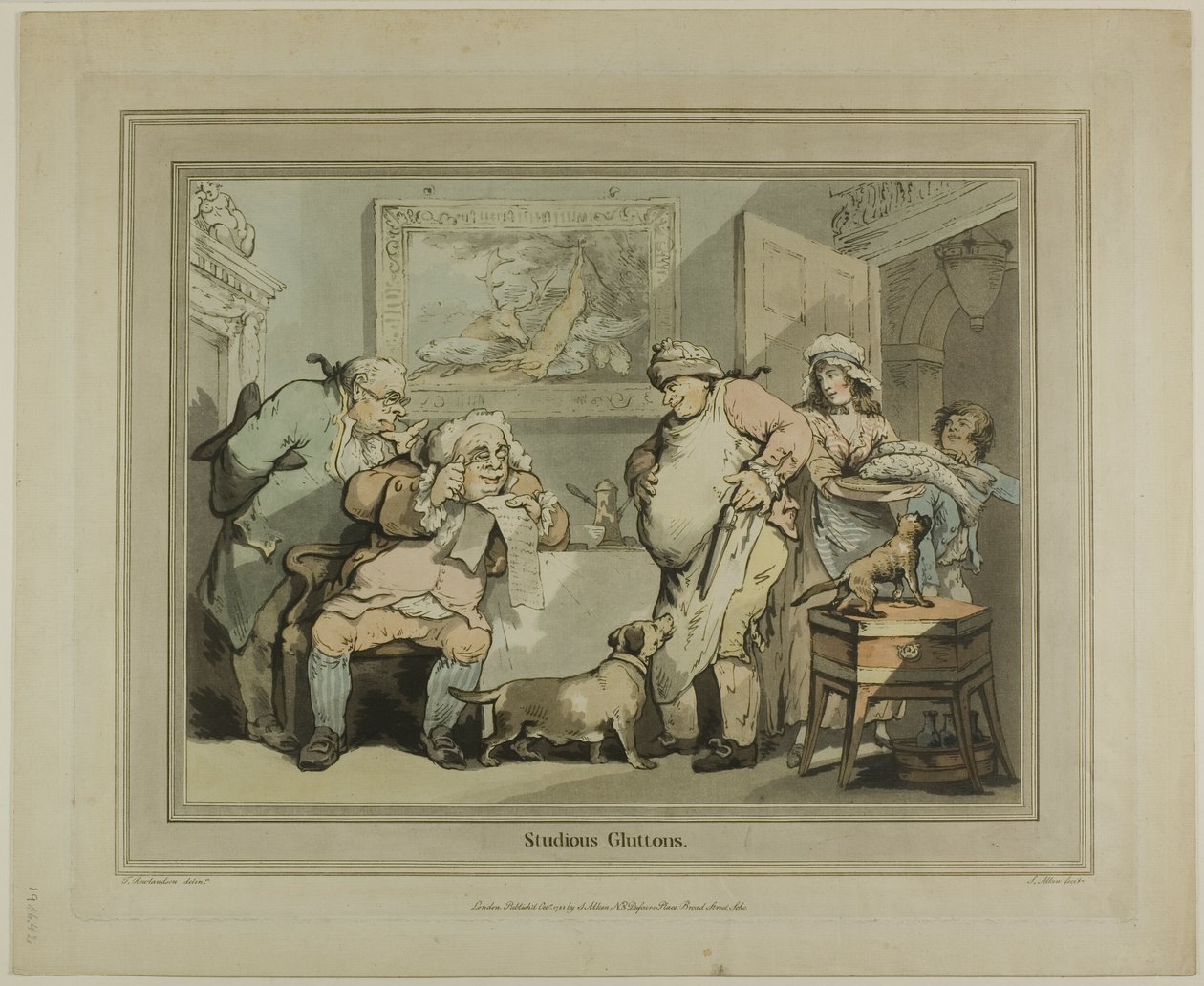 Glotones estudiosos de Thomas Rowlandson