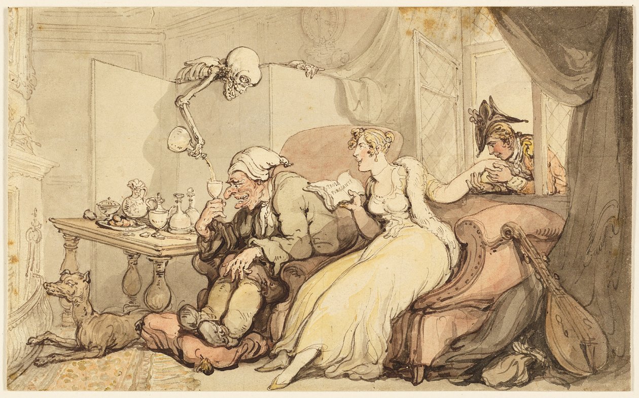 Estudio para La Luna de Miel de Thomas Rowlandson