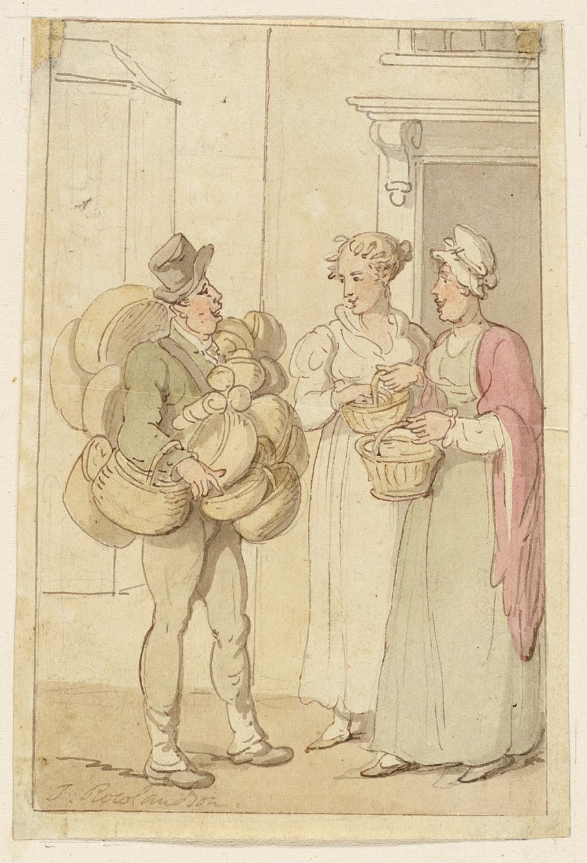 El vendedor de cestas de Thomas Rowlandson