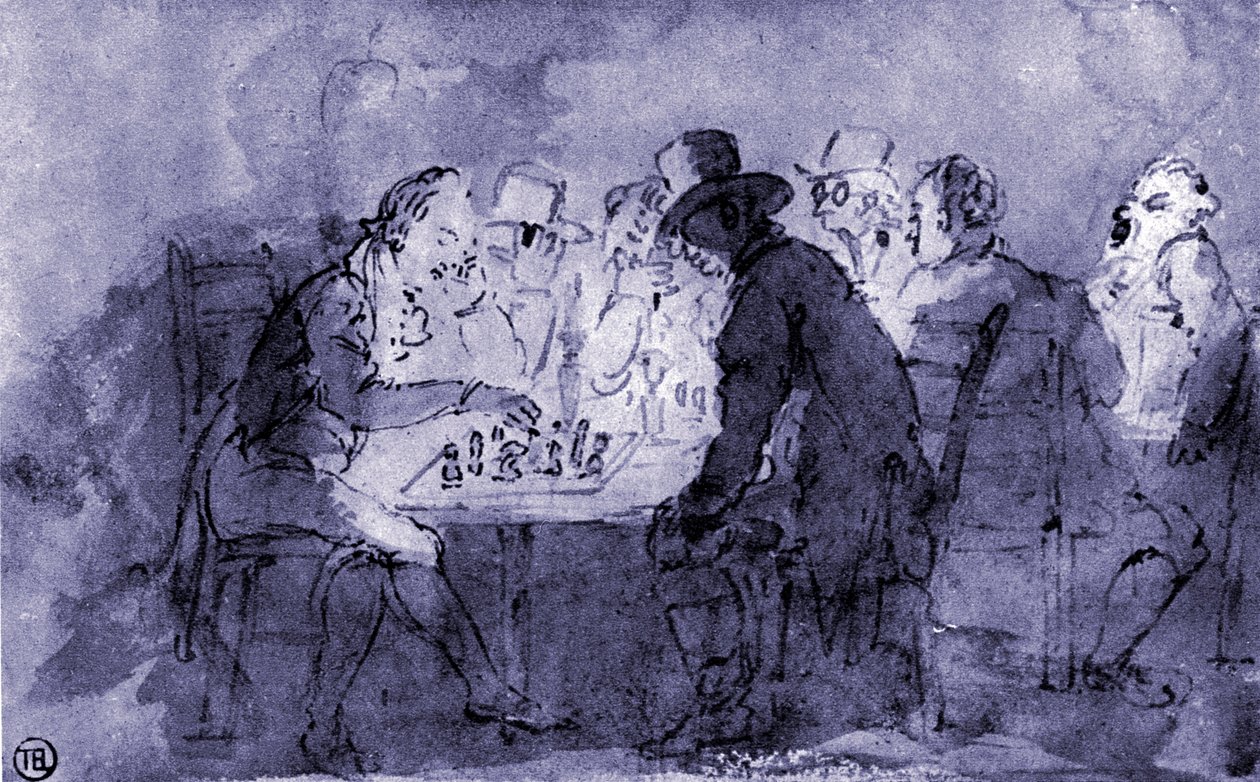 Los jugadores de ajedrez de Thomas Rowlandson