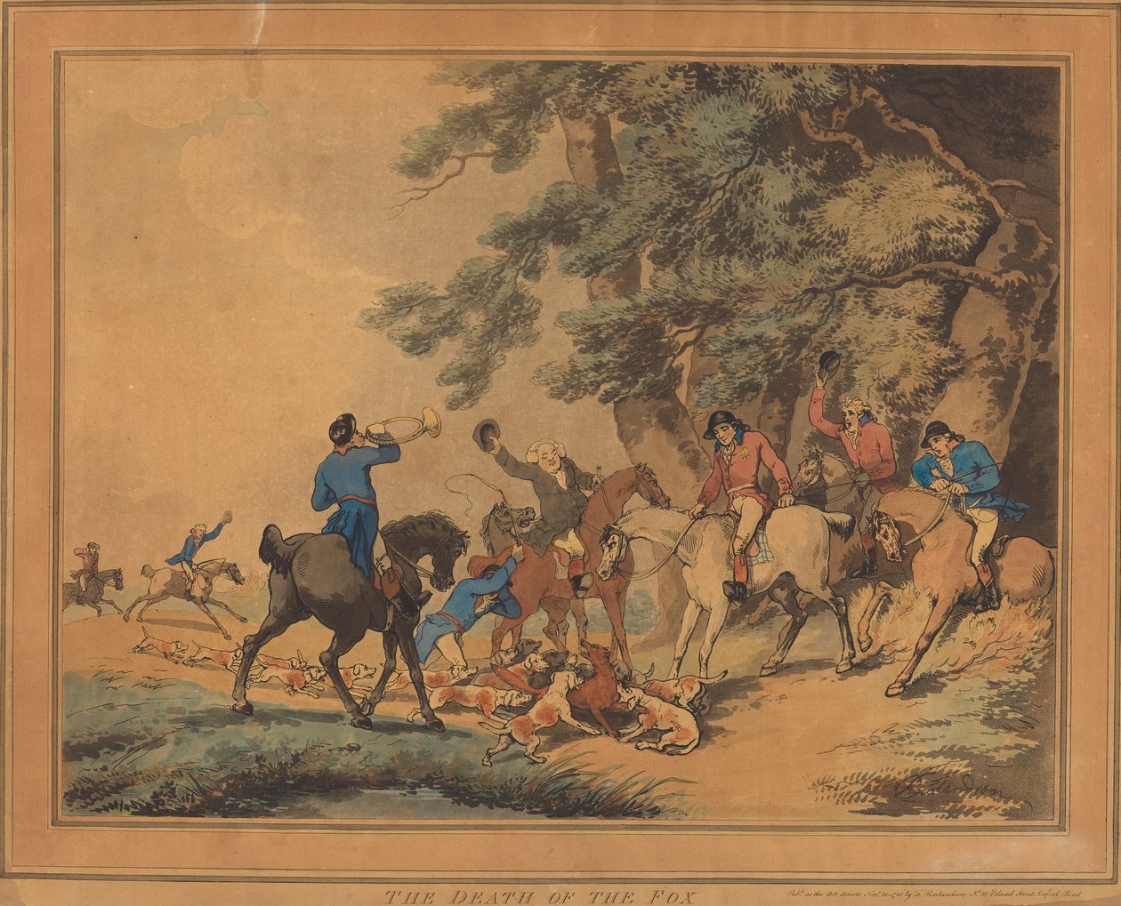 La muerte del zorro de Thomas Rowlandson