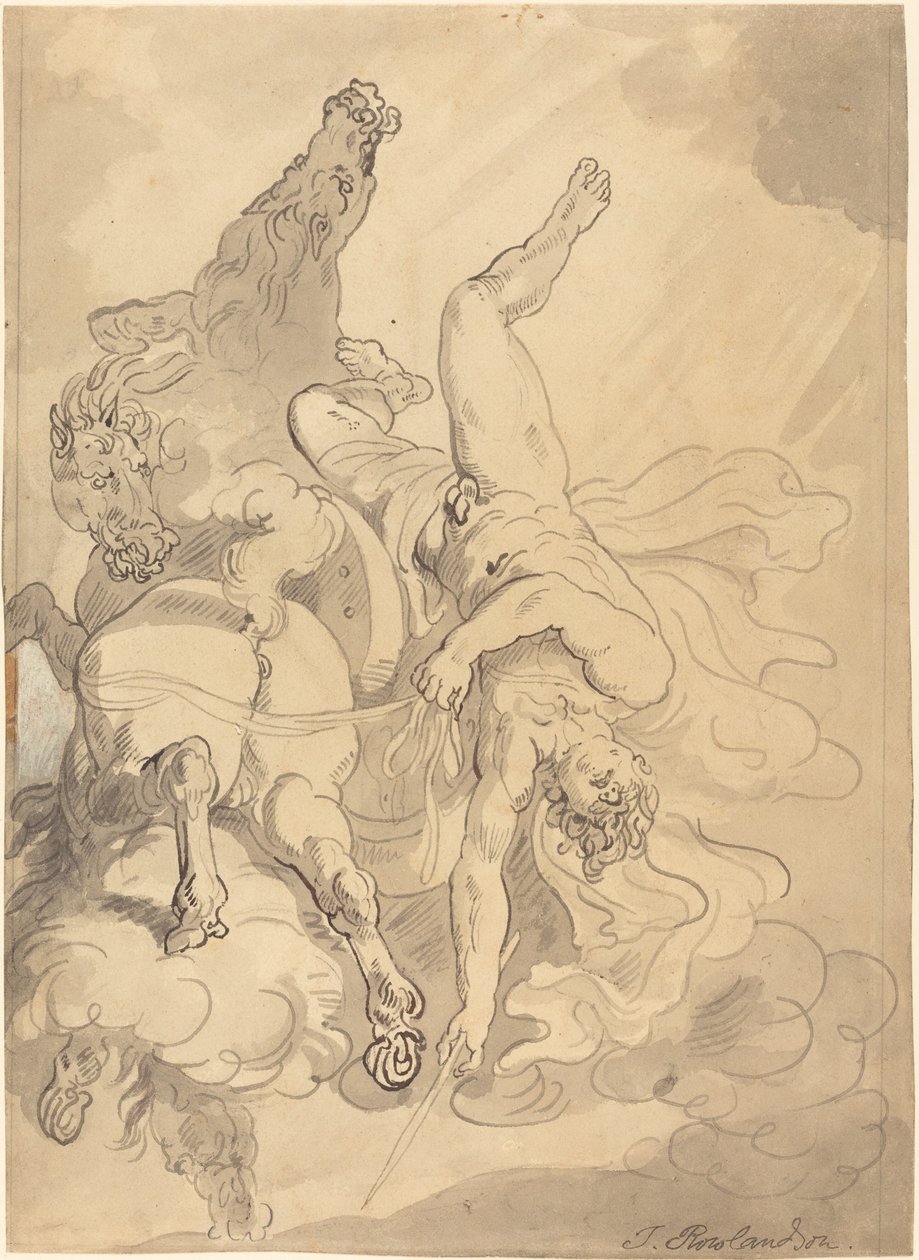 La caída de Faetón de Thomas Rowlandson