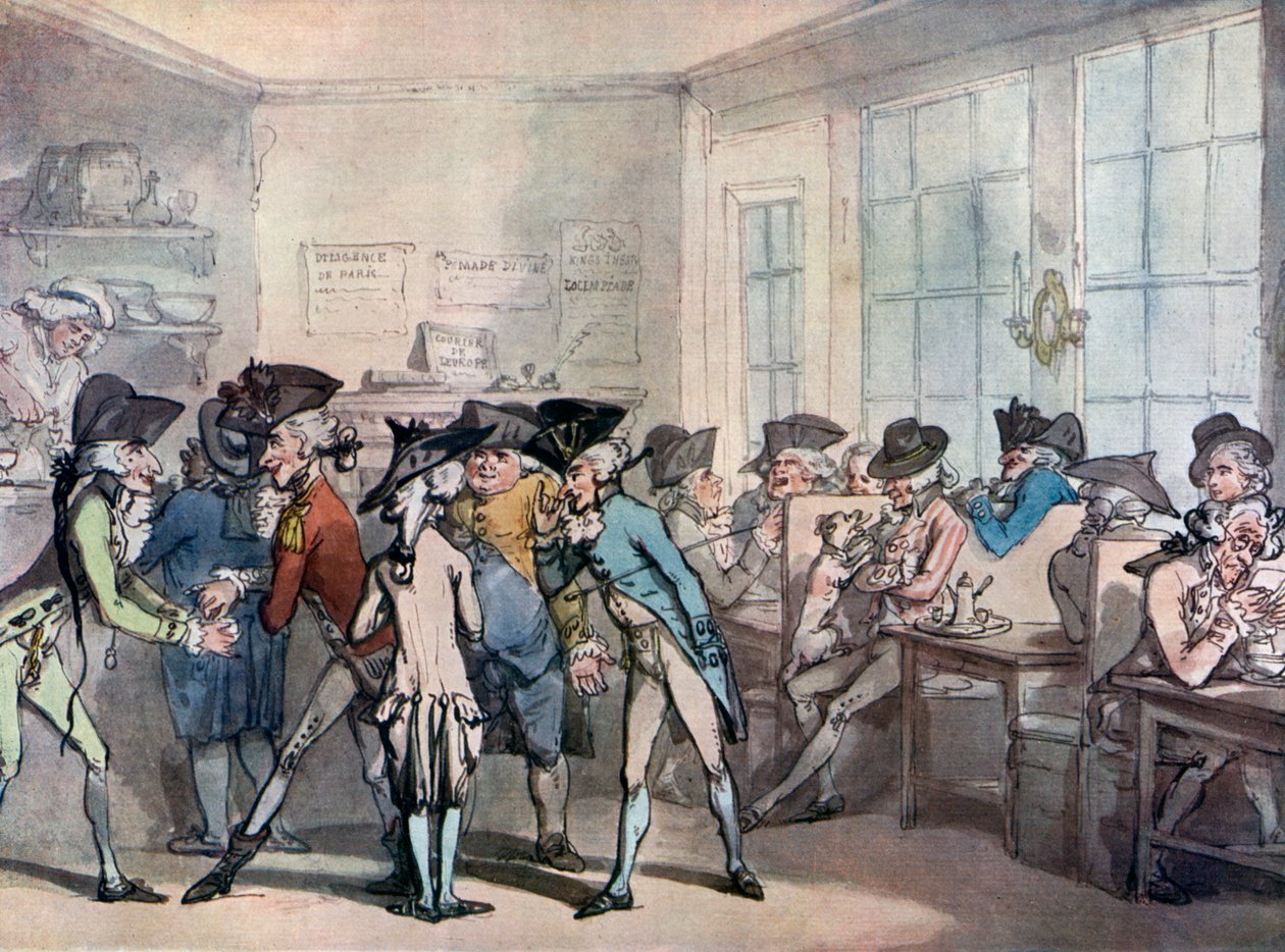 La cafetería francesa de Thomas Rowlandson