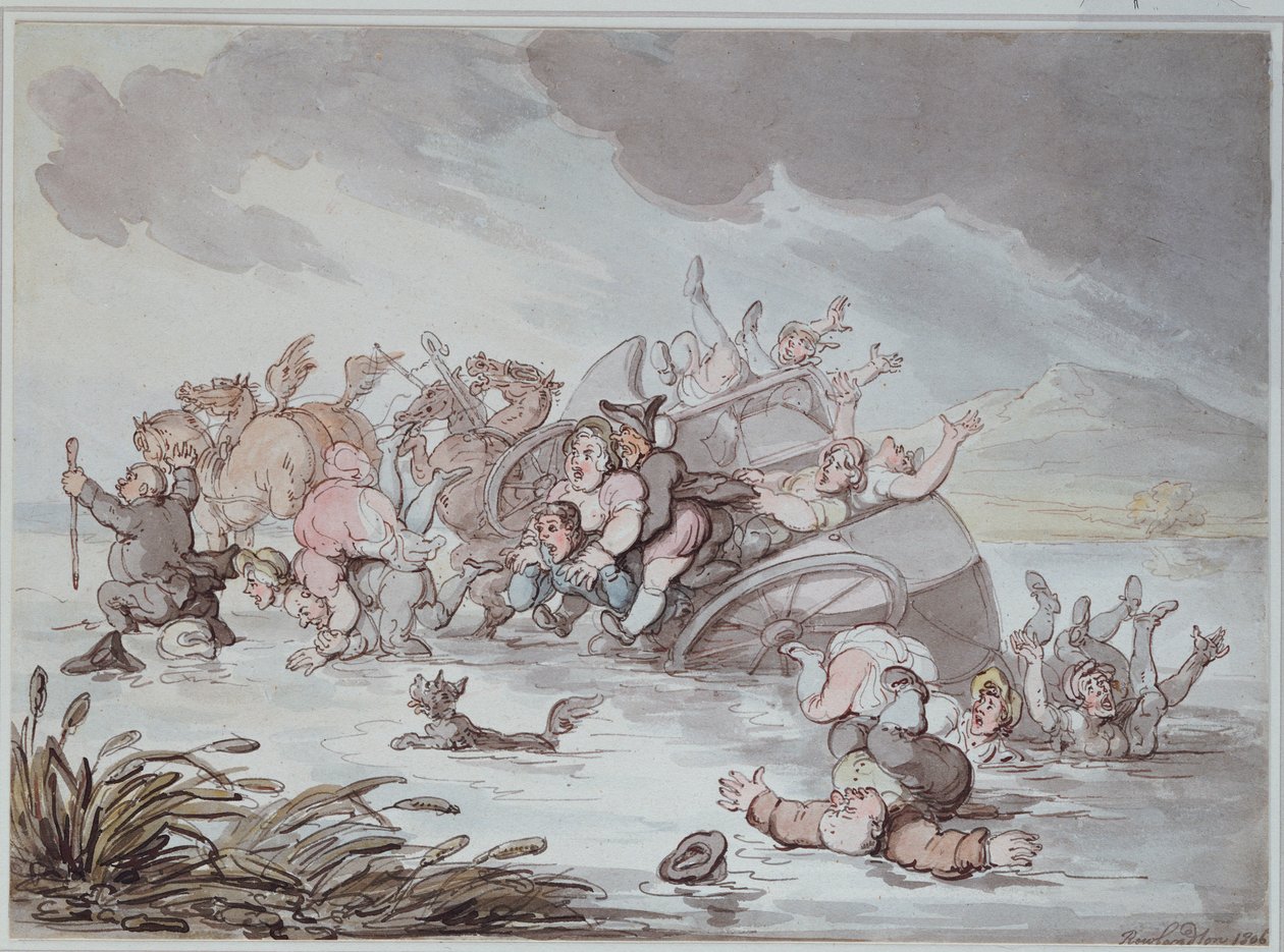 El percance, 1806 de Thomas Rowlandson