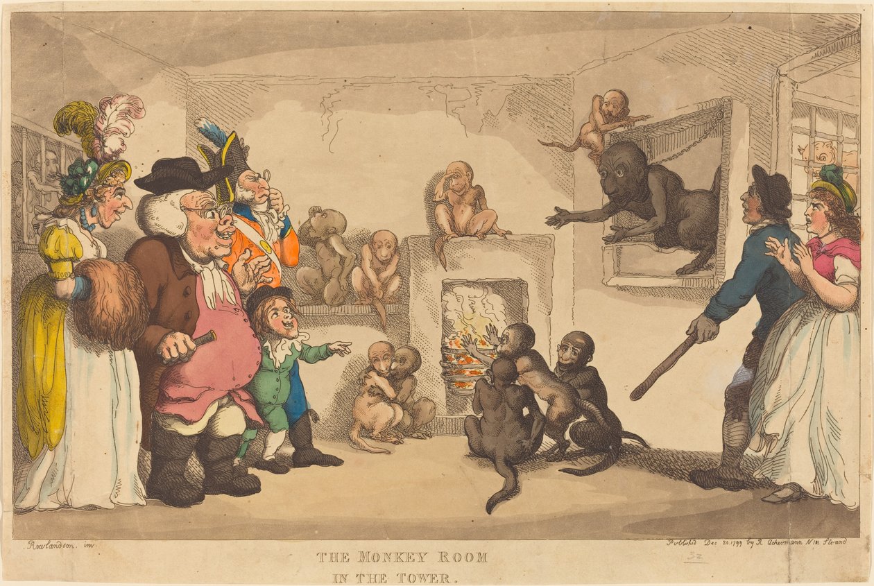 La habitación de los monos en la torre de Thomas Rowlandson