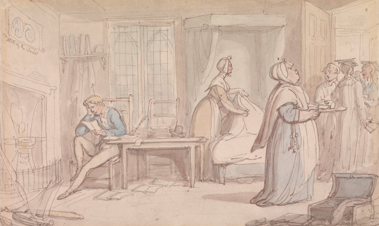 La sala de estudiantes de Thomas Rowlandson