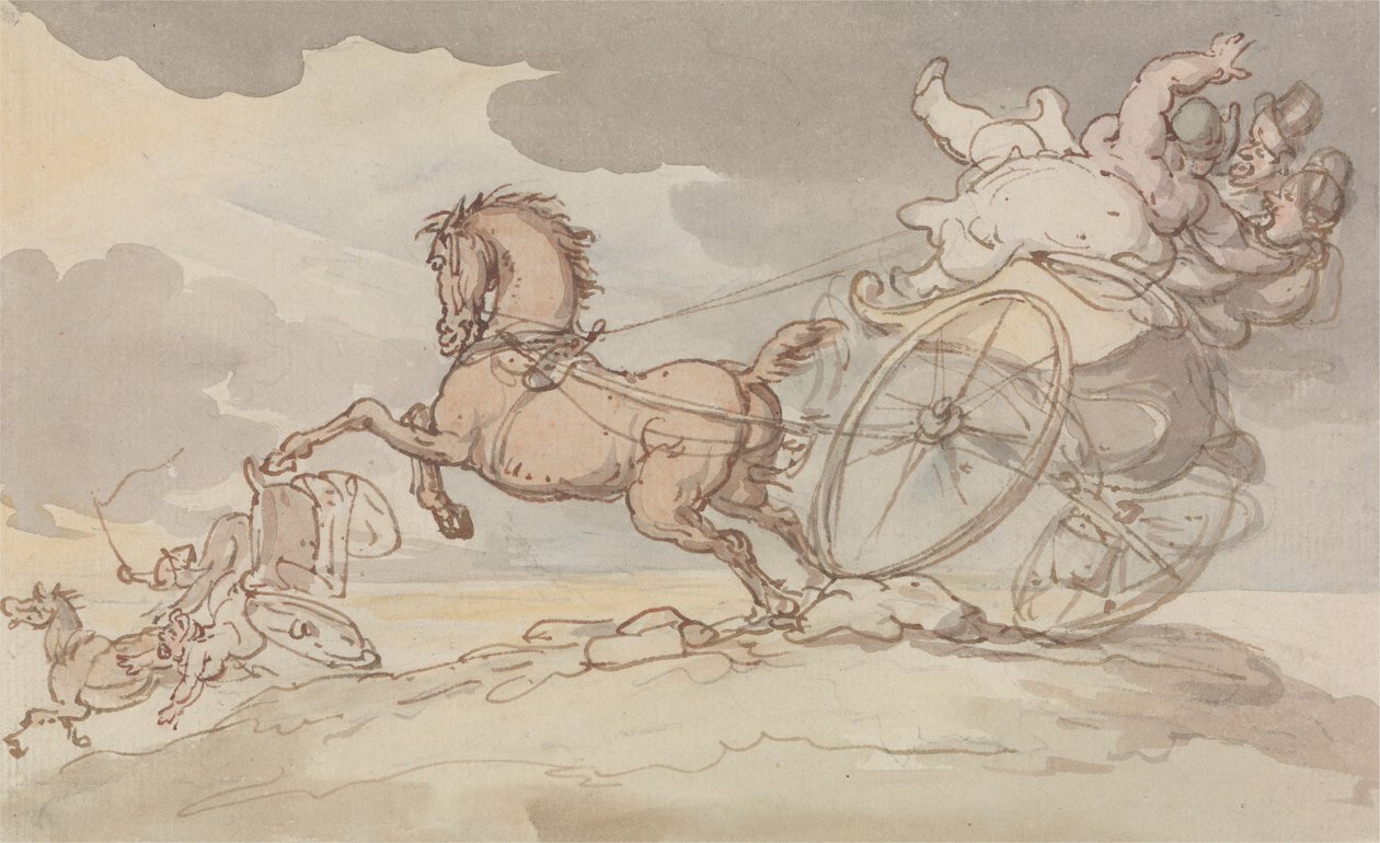 Dos gigas en apuros de Thomas Rowlandson