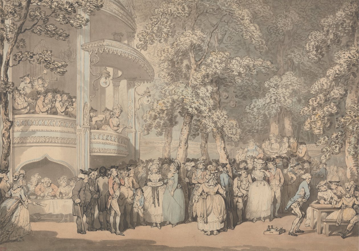 Jardines Vauxhall de Thomas Rowlandson