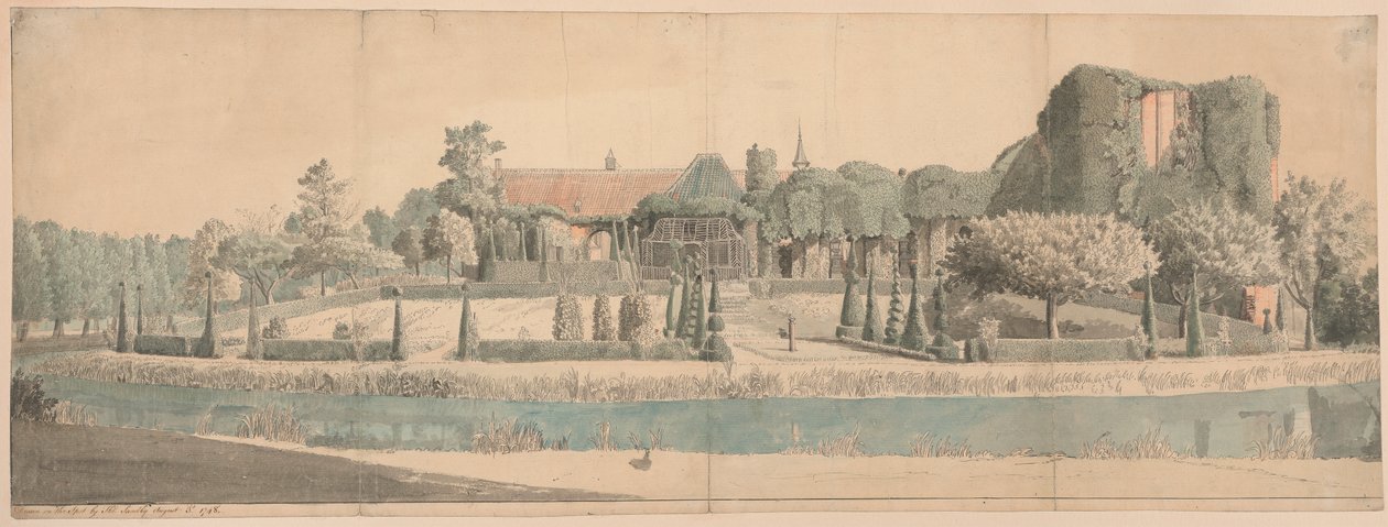 Vista de un jardín de Thomas Sandby