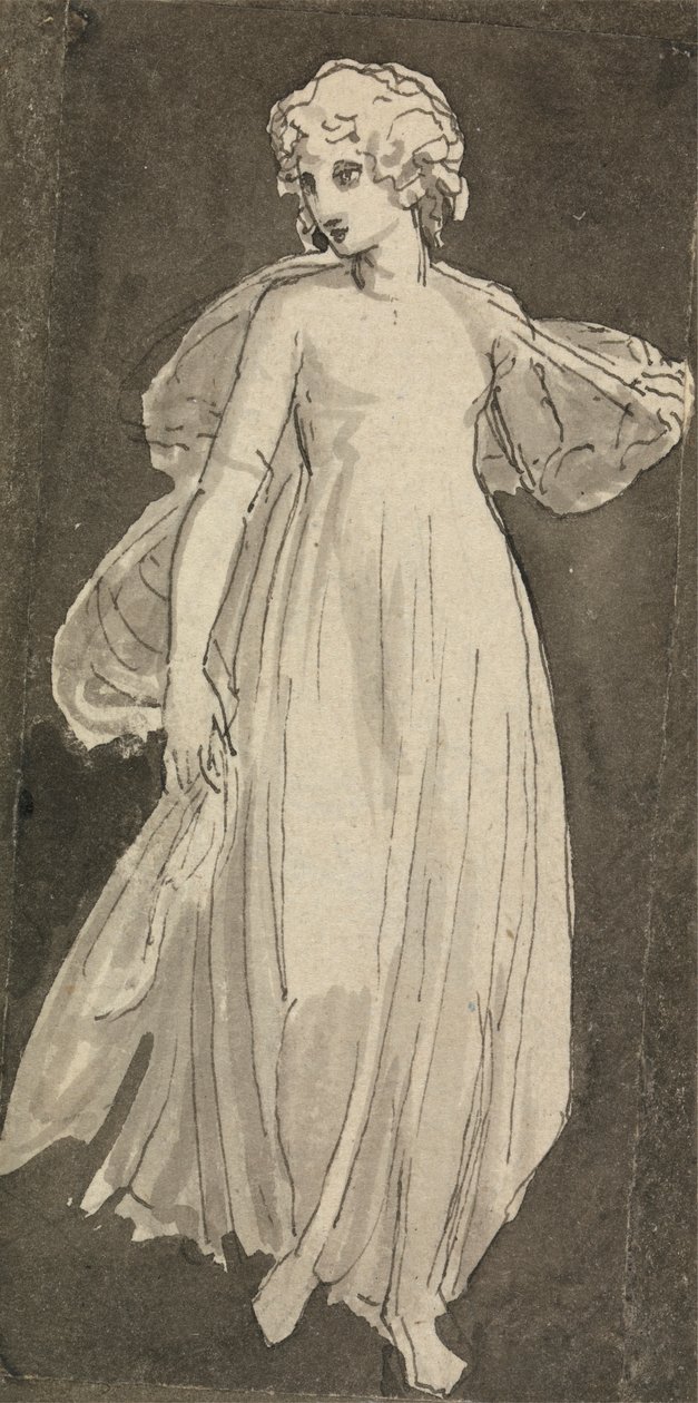 Chica, de cuerpo entero, de frente de Thomas Stothard