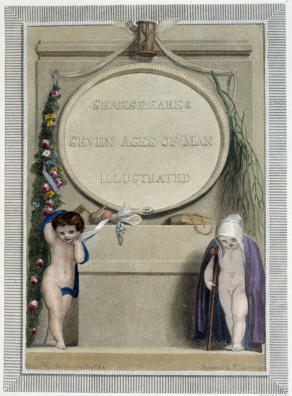Shakespeare: Las siete edades del hombre, frontispicio de Thomas Stothard