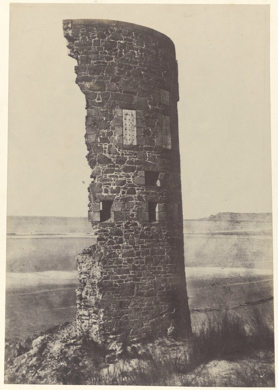 Torre alcanzada por un rayo, bahía de Saint-Ouen,1854 (foto) de Thomas Sutton
