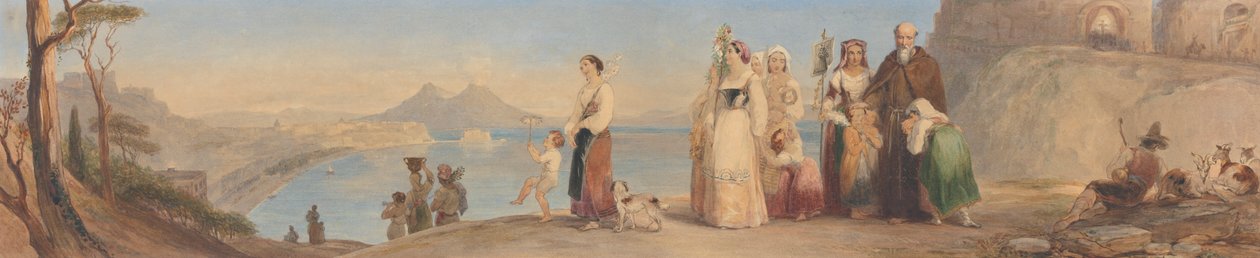 Fiesta de San Antonio, Bahía de Nápoles de Thomas Uwins