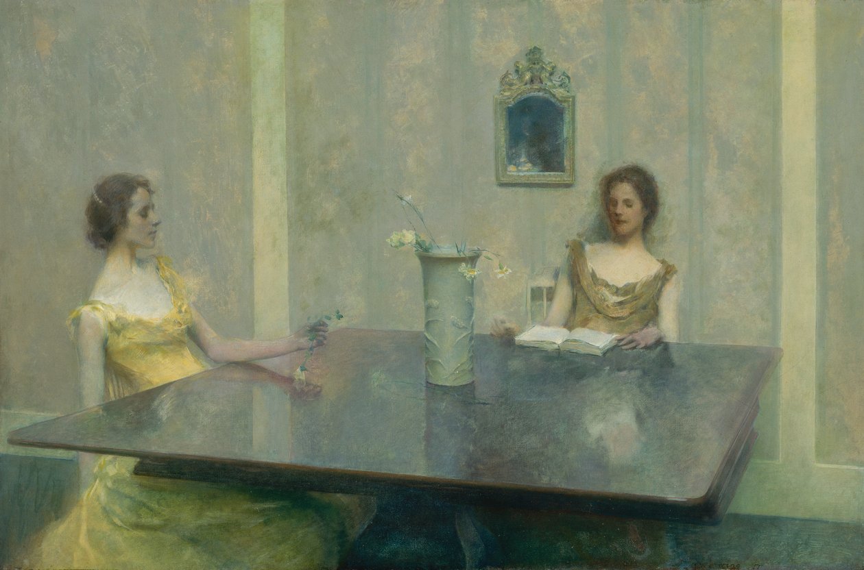 Una Lectura, 1897 de Thomas Wilmer Dewing