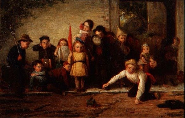 Voluntarios en práctica de artillería de Thomas Webster