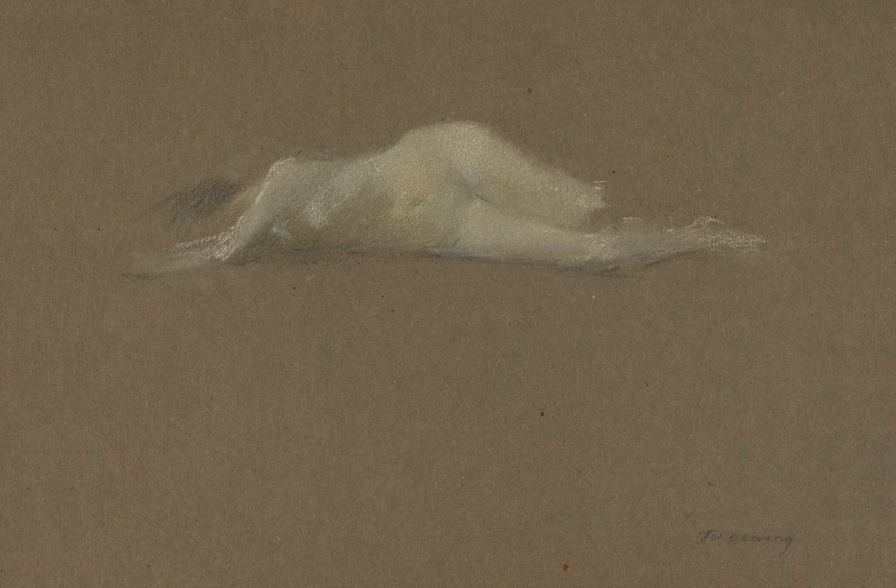mujer desnuda en su lado de Thomas Wilmer Dewing