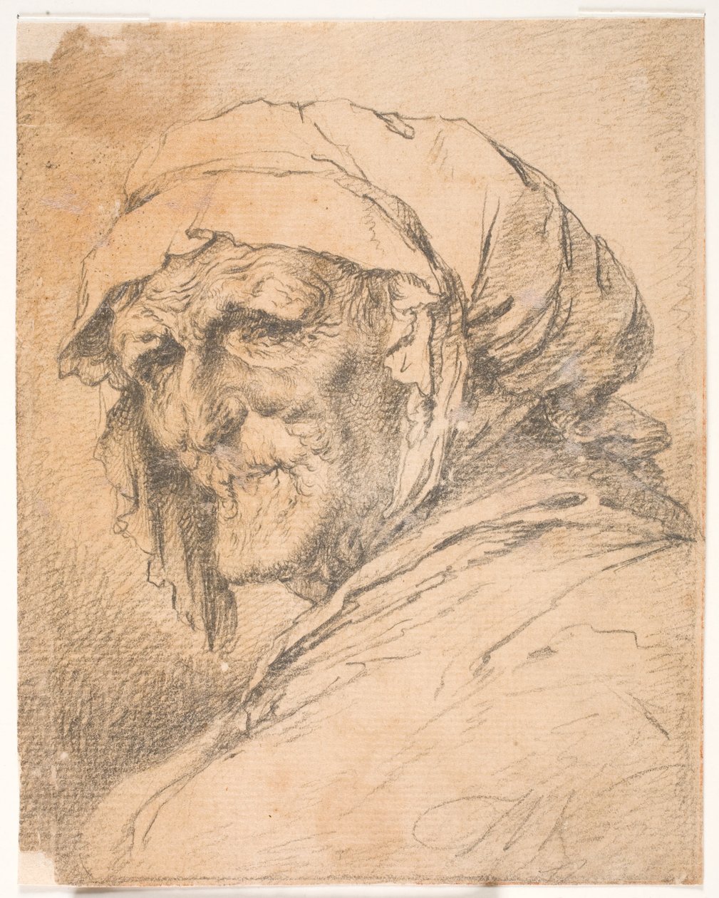 Cabeza de una anciana de Thomas Worlidge