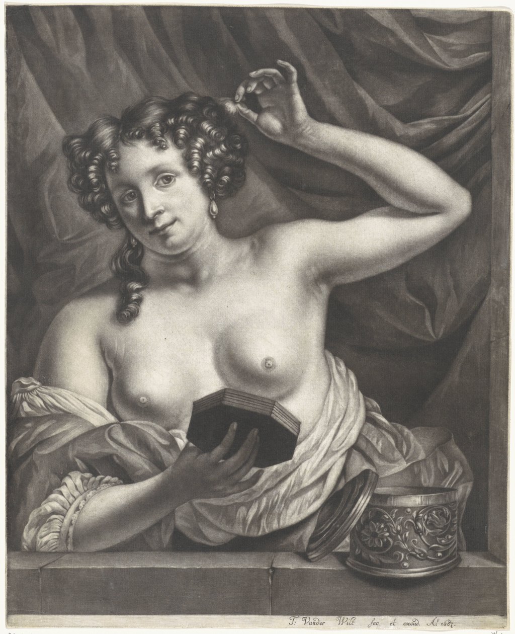 mujer en una ventana de Thomas van der Wilt