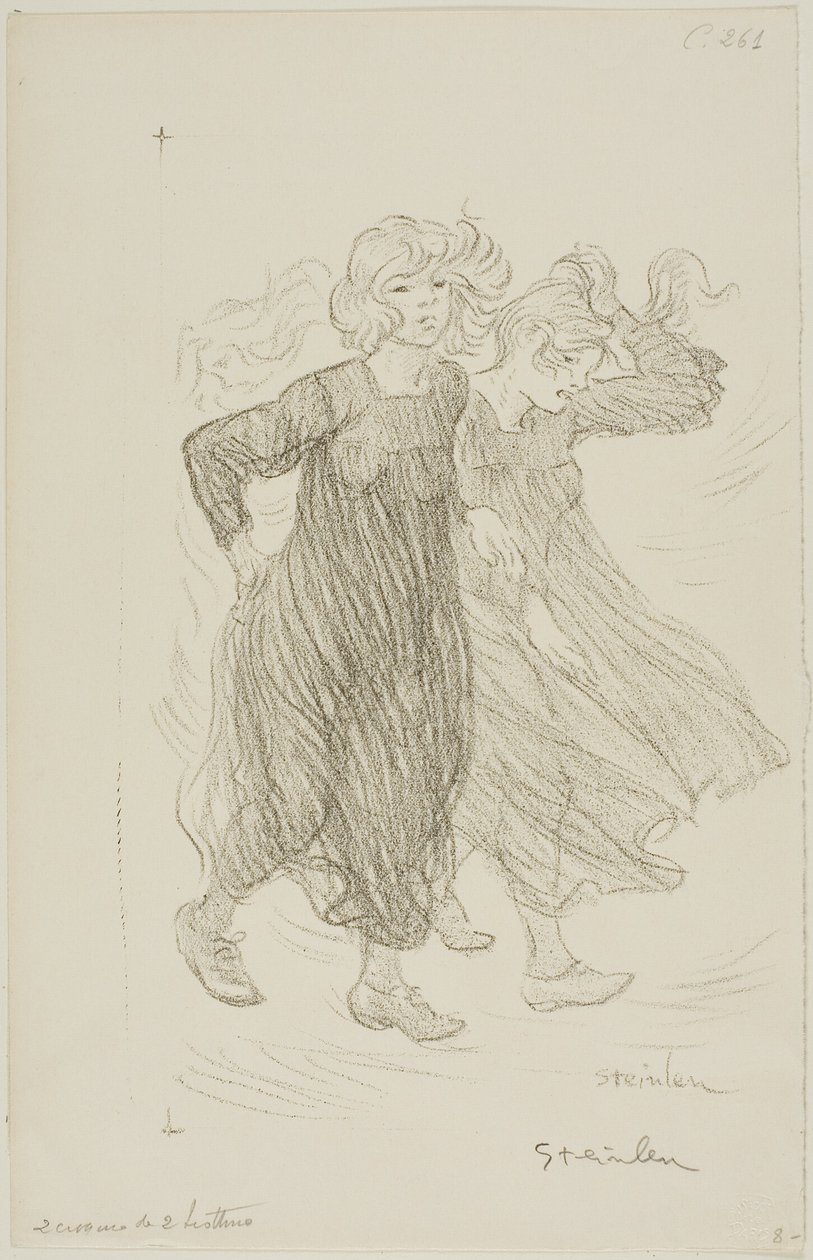 Ráfaga de viento de Théophile Alexandre Pierre Steinlen