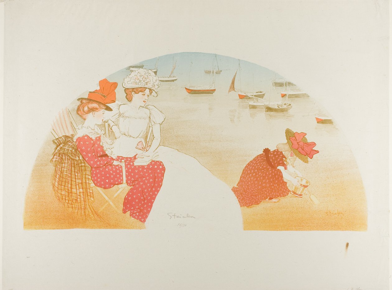 En la playa de Théophile Alexandre Pierre Steinlen