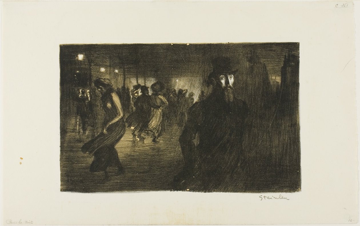 París, Noche de Théophile Alexandre Pierre Steinlen