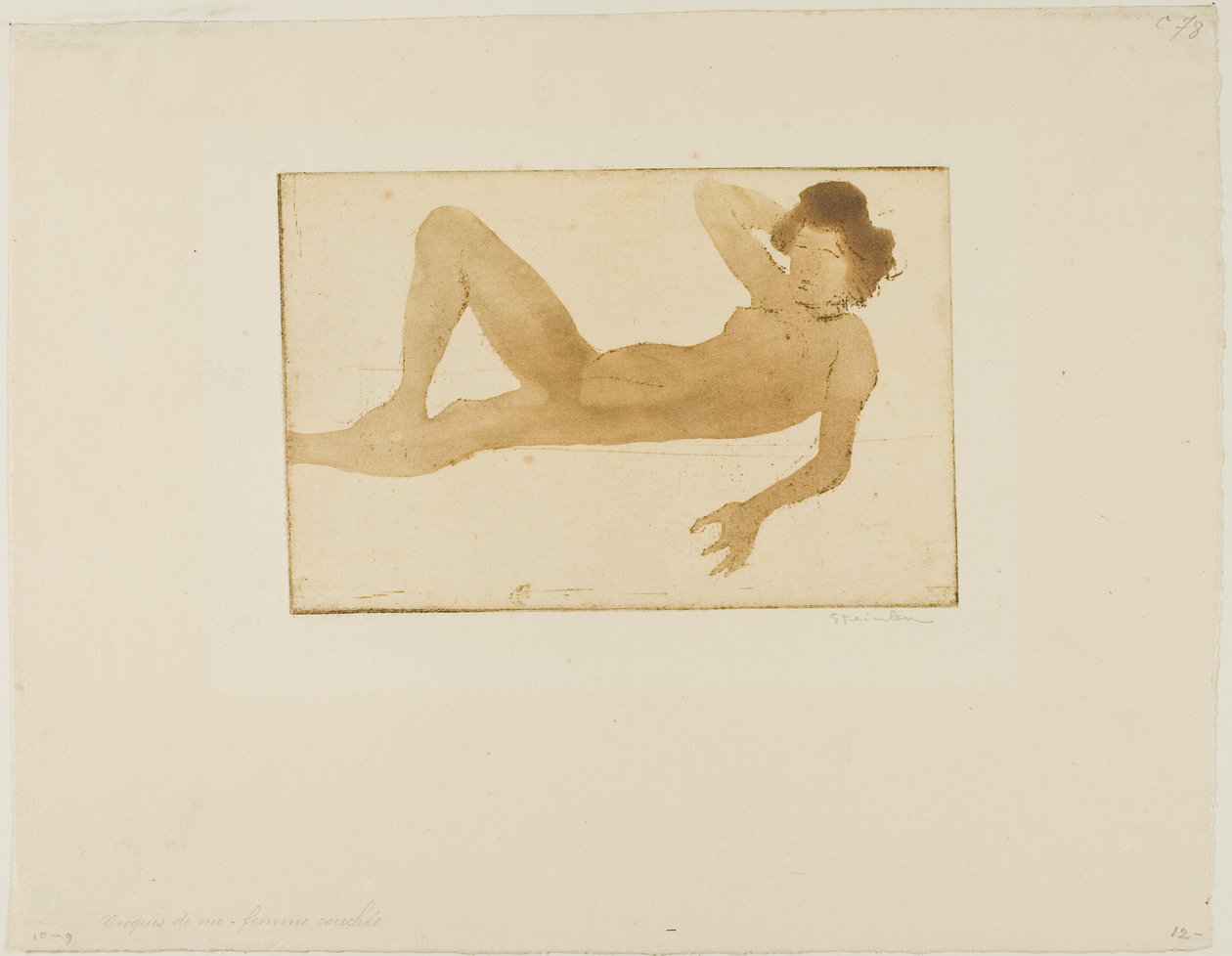 Mujer reclinada de Théophile Alexandre Pierre Steinlen