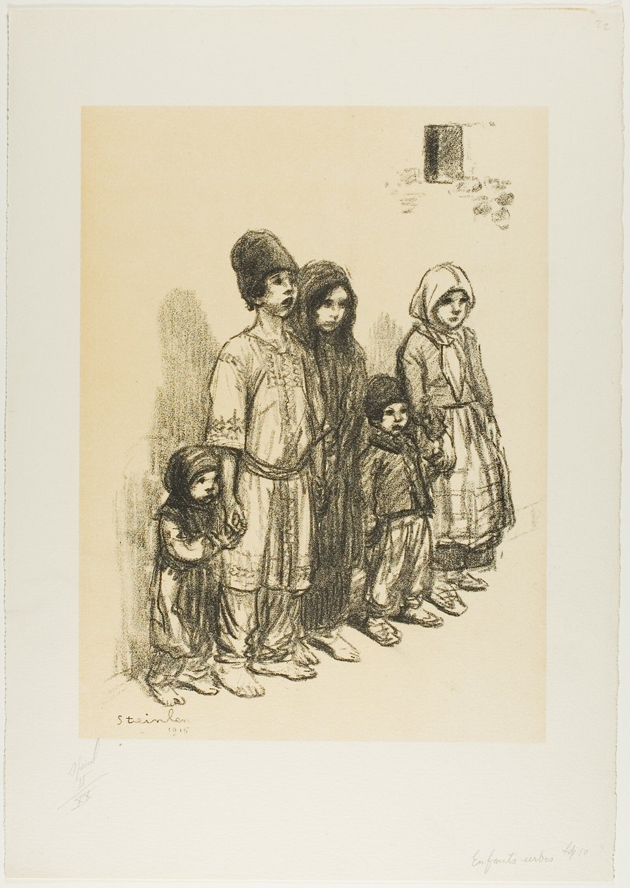 Niños serbios de Théophile Alexandre Pierre Steinlen