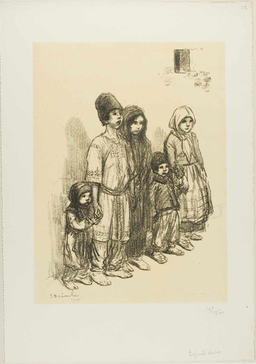Niños serbios de Théophile Alexandre Pierre Steinlen