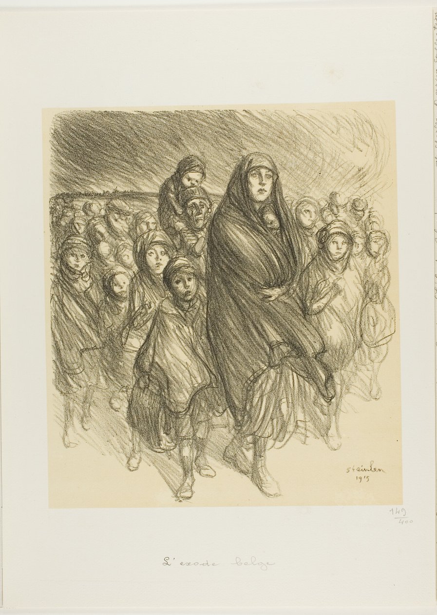 El éxodo belga de Théophile Alexandre Pierre Steinlen