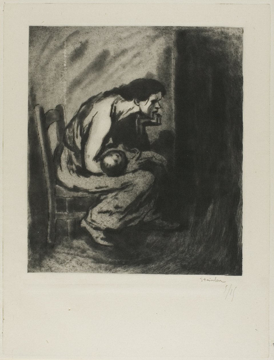 El niño enfermo de Théophile Alexandre Pierre Steinlen