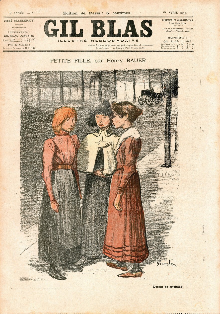 Portada de “Gil Blas” de Théophile Alexandre Steinlen