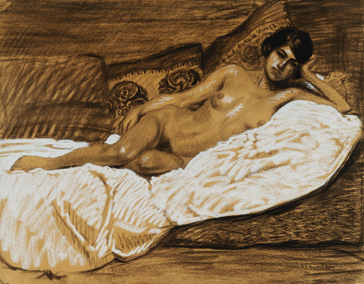 Desnudo extendido de Théophile Alexandre Steinlen