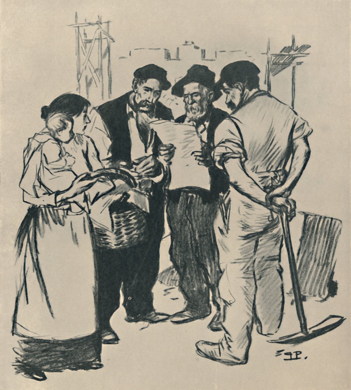 Retour En Arrière, c1894, 1919 de Théophile Alexandre Steinlen