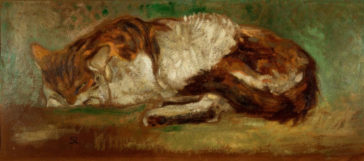 Th. A. Steinlen, Gato durmiendo de Théophile Alexandre Steinlen