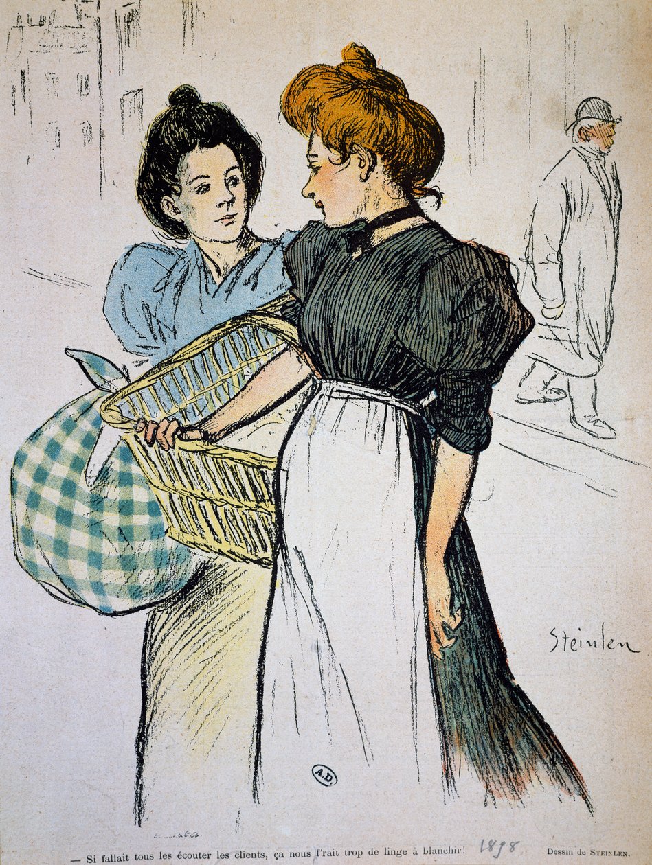 Las lavanderas, impresión, Francia de Théophile Alexandre Steinlen