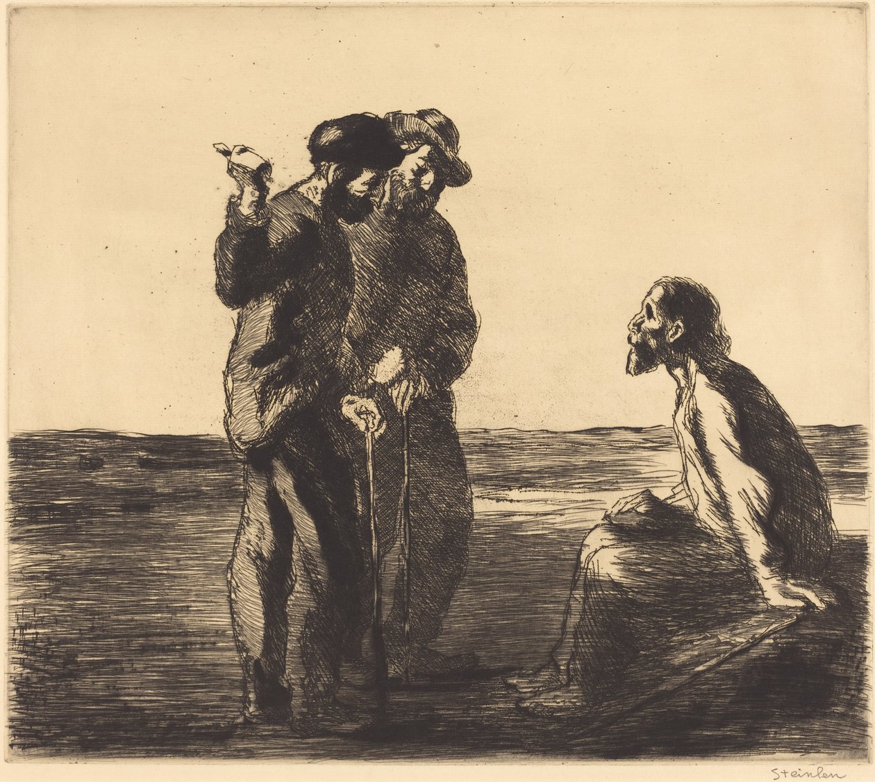 Tres compañeros de Théophile Alexandre Steinlen
