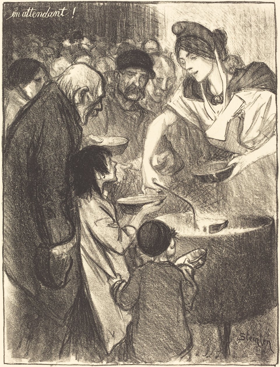Esperando En attendant, 1895 de Théophile Alexandre Steinlen