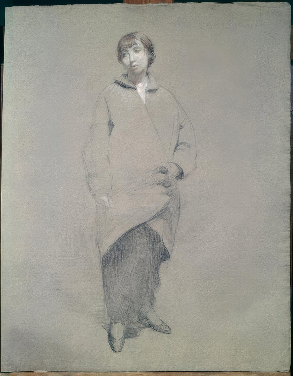Mujer joven con abrigo de Théophile Alexandre Steinlen
