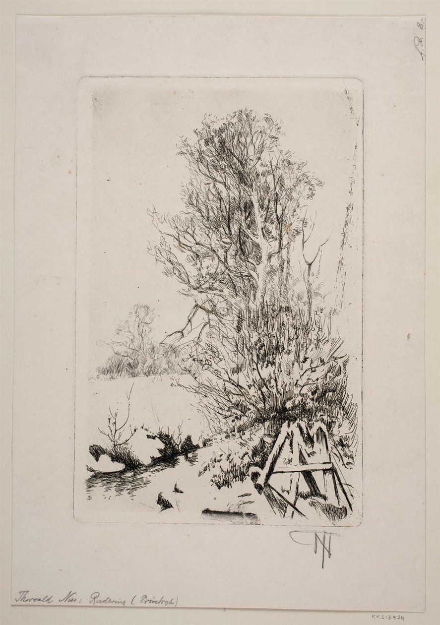 Árboles junto a un arroyo de Thorvald Niss