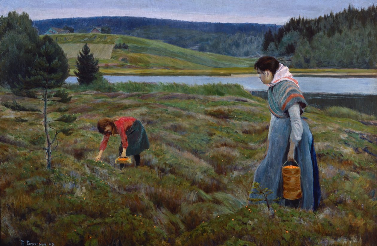 recogiendo moras de Thorvald Torgersen