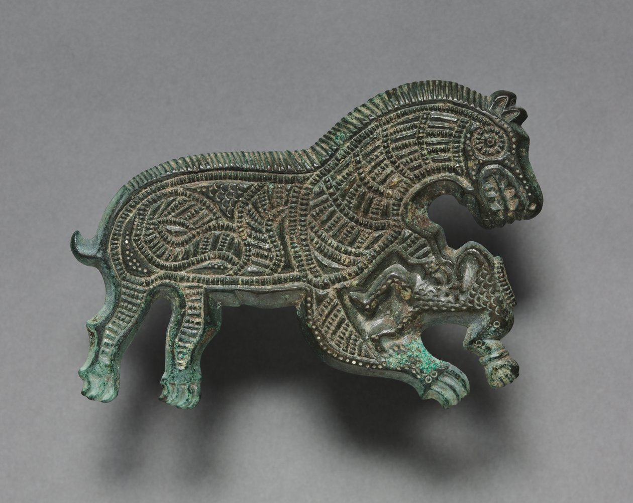 Lobo atacando a un hombre, 400-300 a.C. de Thracian Thracian