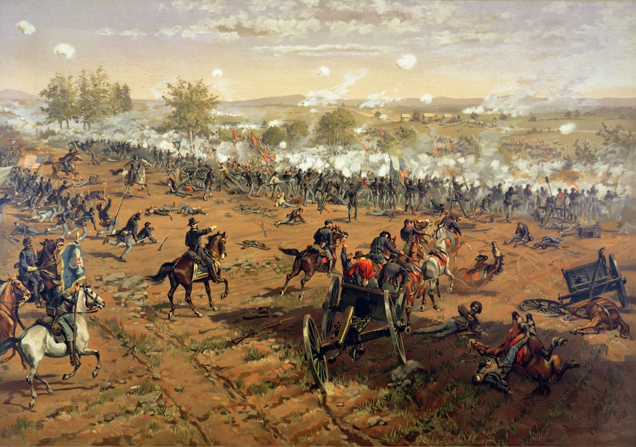Batalla de Gettysburg de Thure de (after) Thulstrup