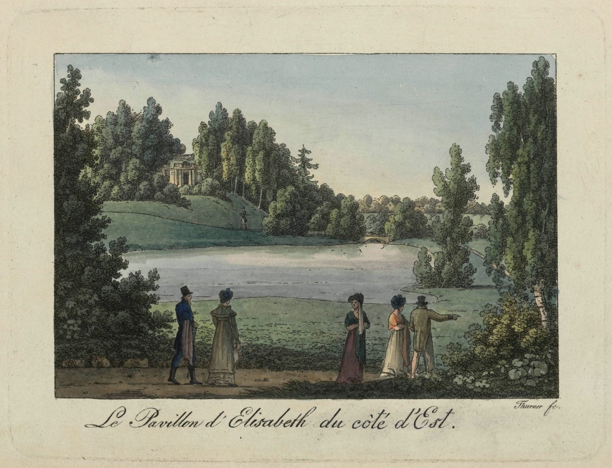 El Pabellón de Isabel en el Parque Pavlovsk, 1810s de Thurner