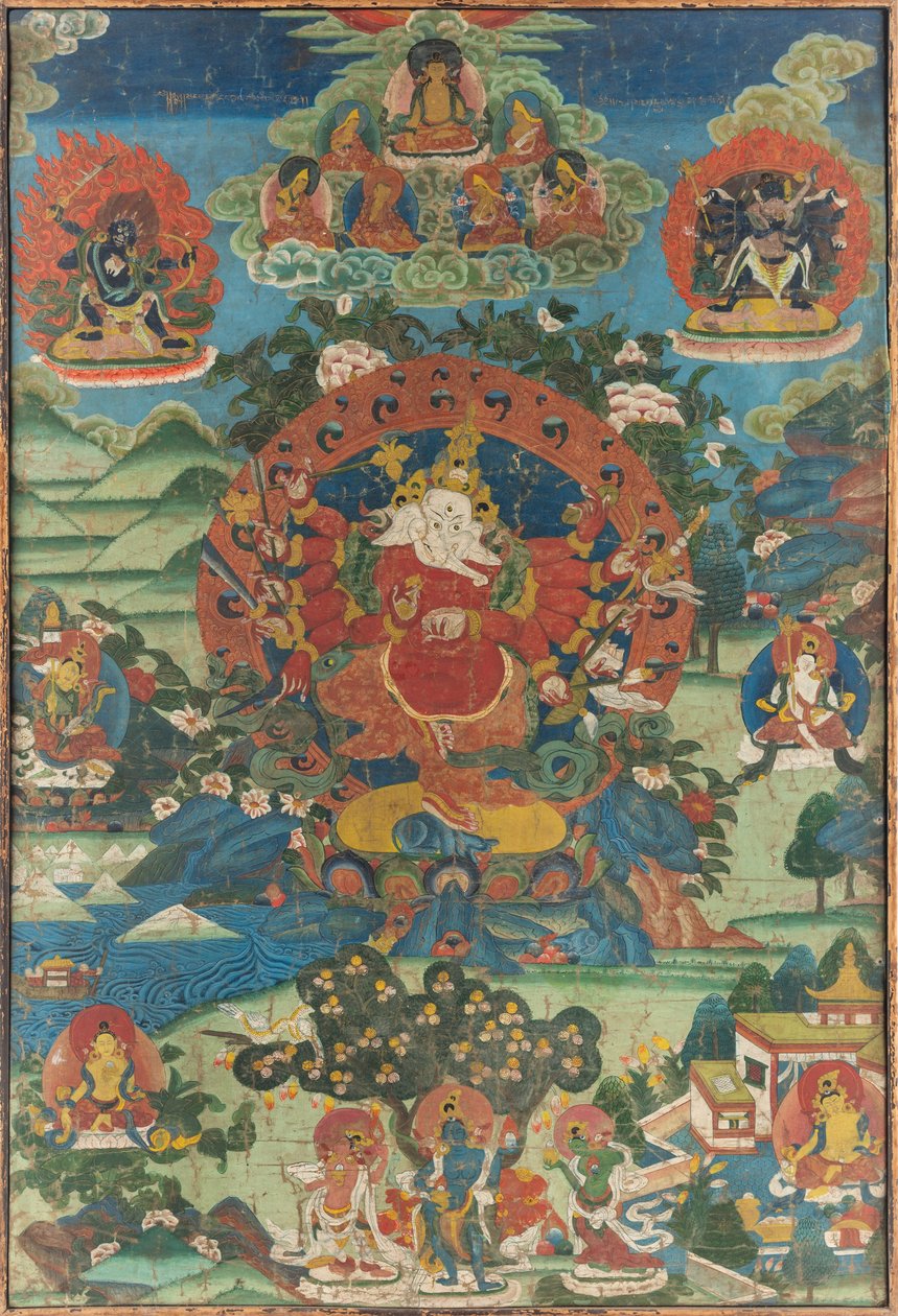 Ganapati Thangka, siglo XVIII de Tibetan culture.