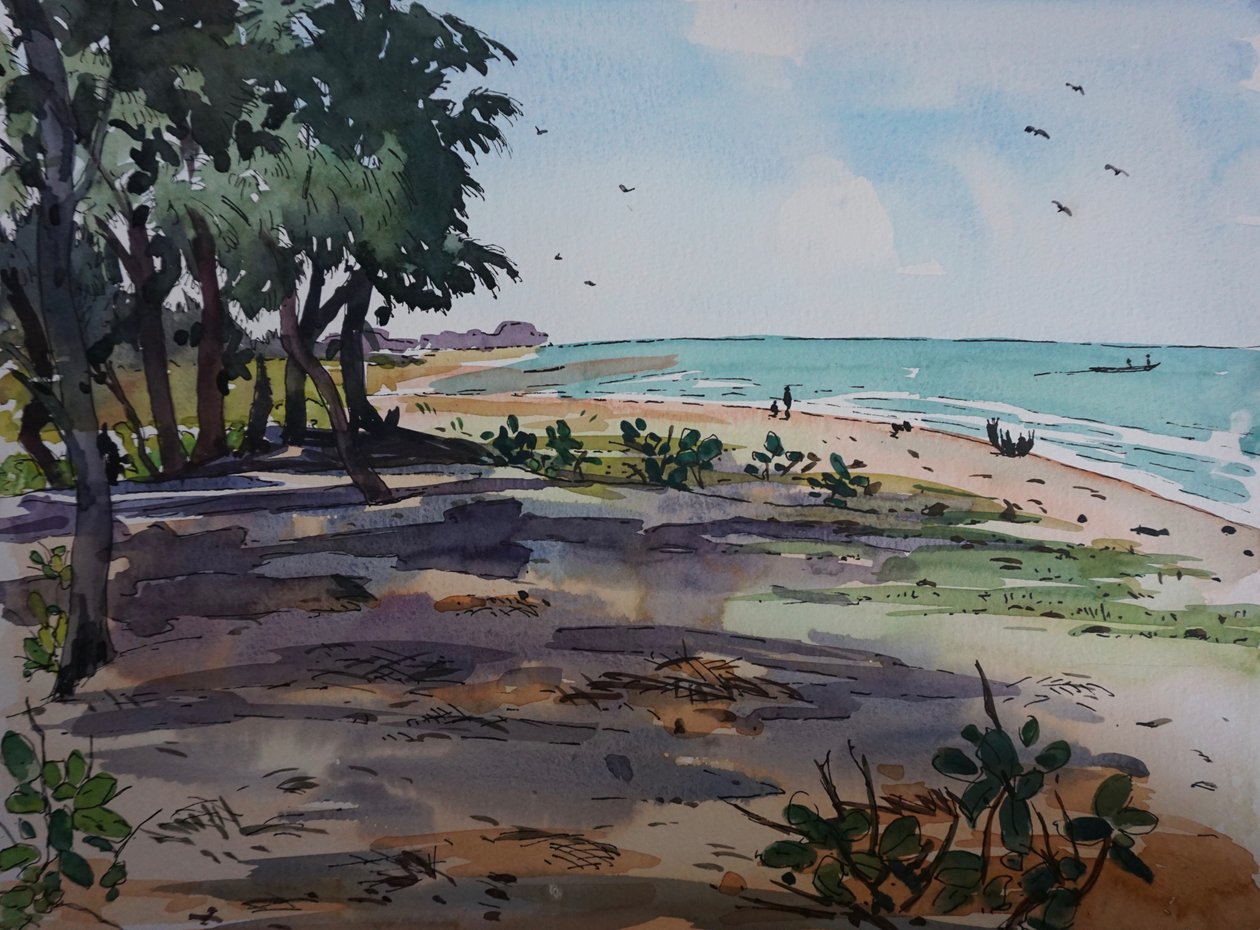 Atlántico africano 2021 (acuarela) de Tilly Willis