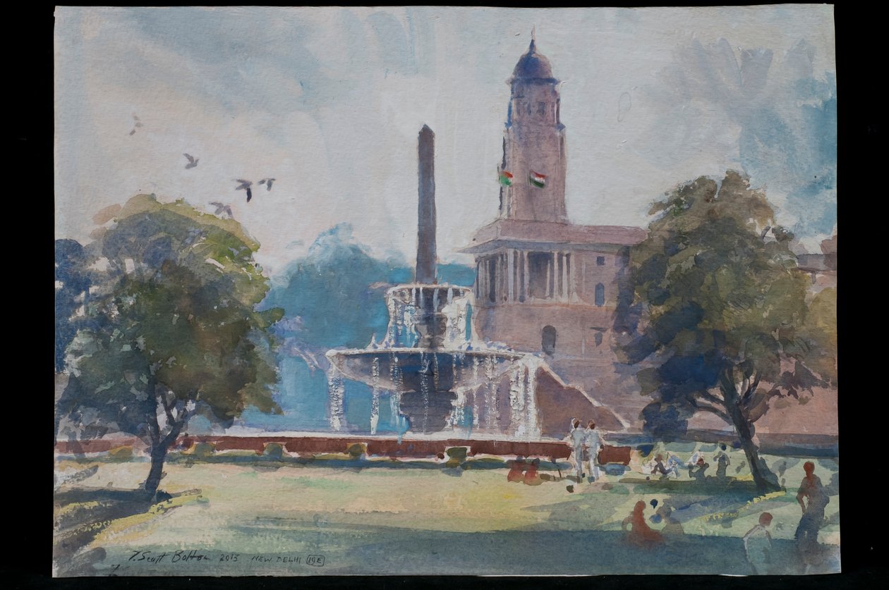 Fuente, Rajpath, Nueva Delhi, 2013 de Tim Scott Bolton